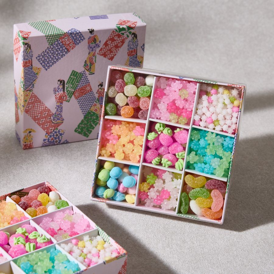 Japanese konpeito candy gift box
