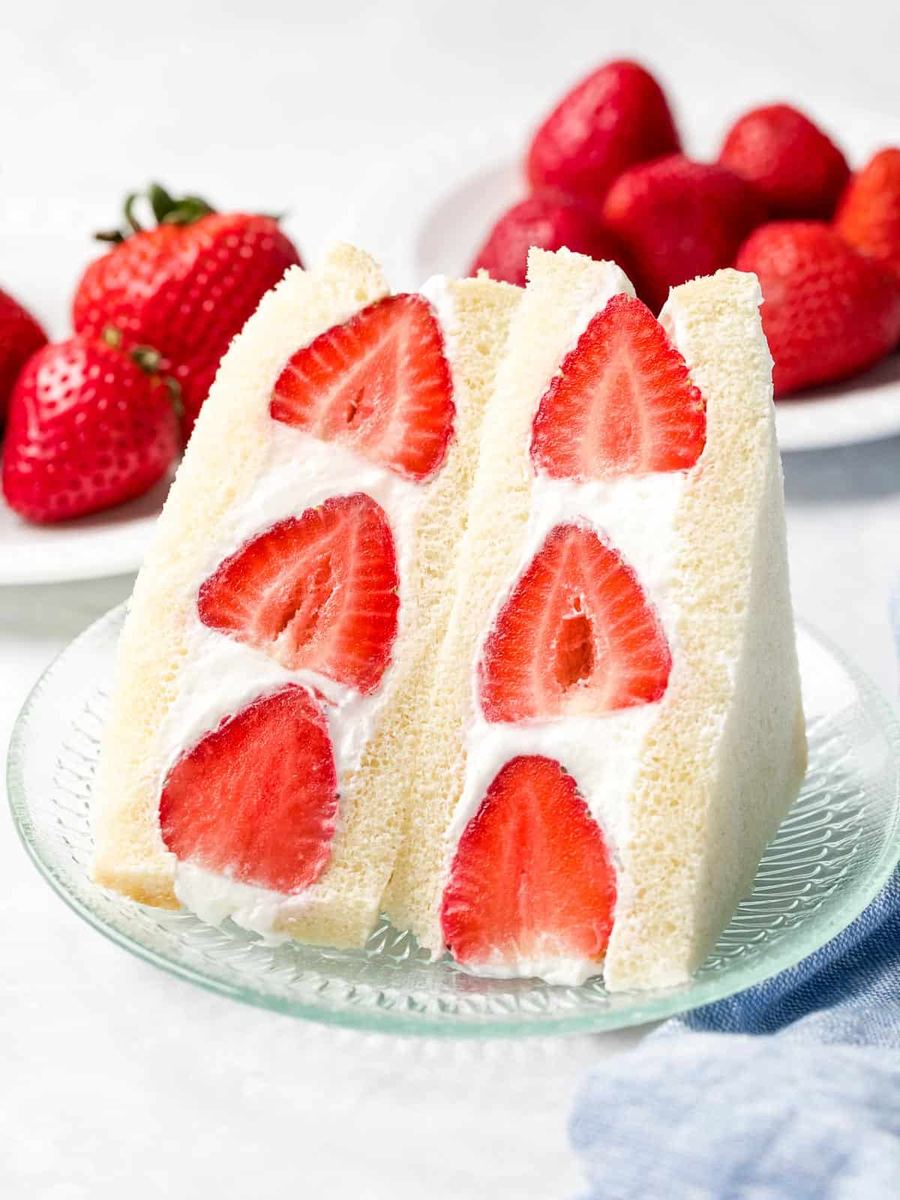 Japanese strawberry fruit sandwich