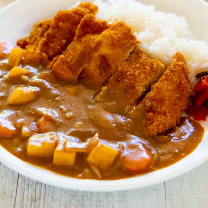 Chicken katsu curry with rice